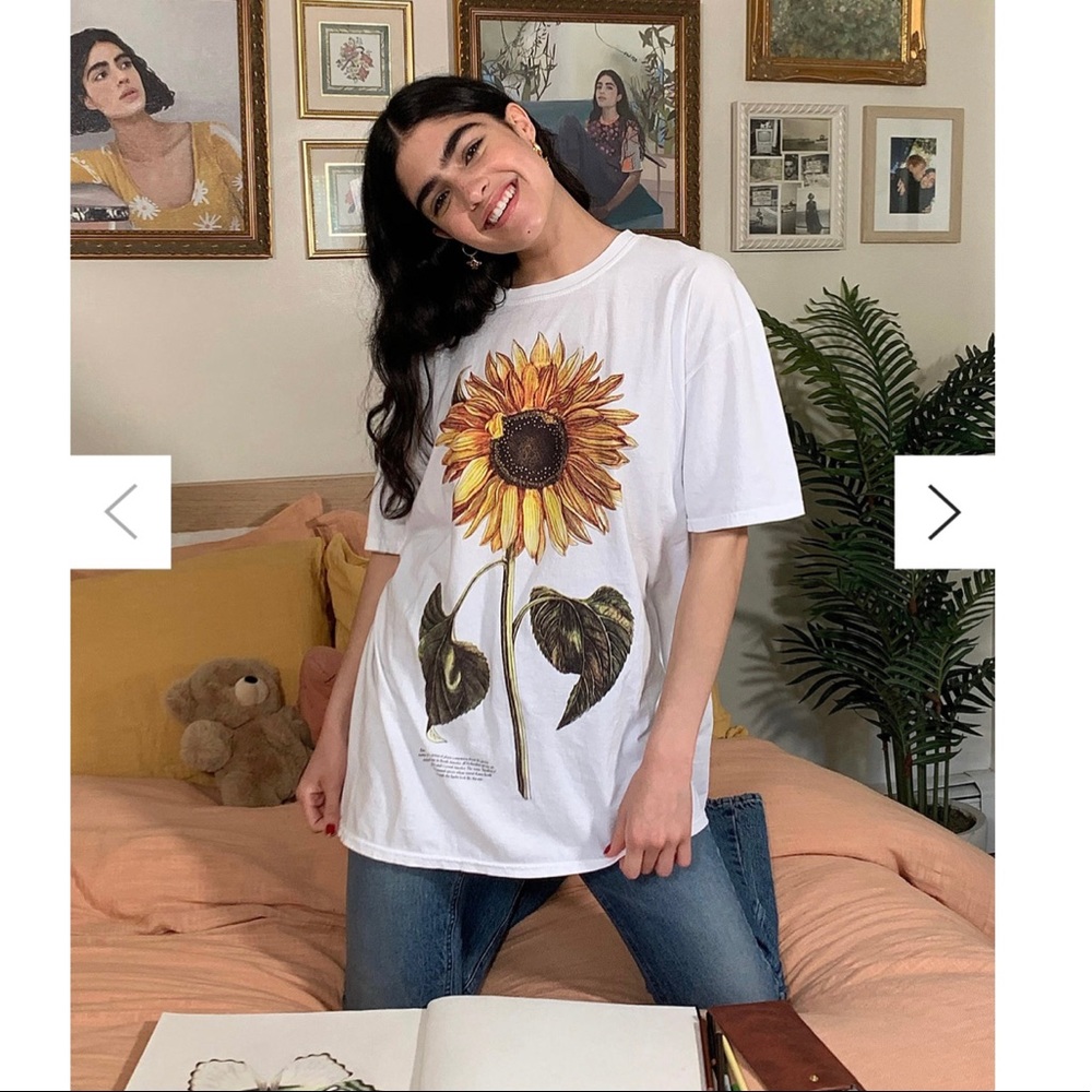 Urban Outfitters Sunflower T-Shirt Dress